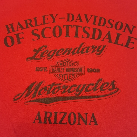 Harley Davidson Shirt. Scottsdale, AZ. Red. - Picture 5 of 6